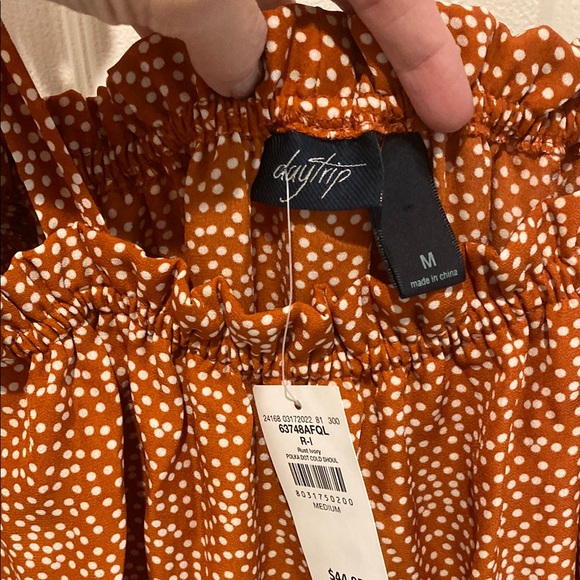 Rust Color Ruffle Tie-Strap Dress - Picture 3 of 8